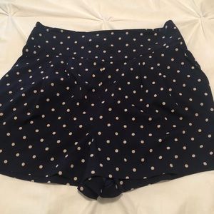Navy Blue Polka Dot Shorts